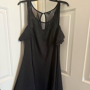 Torrid Black Cold Shoulder Fit and Flare  Dress